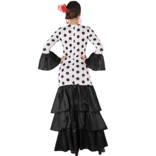Disfraz Sevillana Negro y Blanco adulta