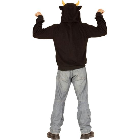 Disfraz Toro, Sudadera con Capucha, Negro,