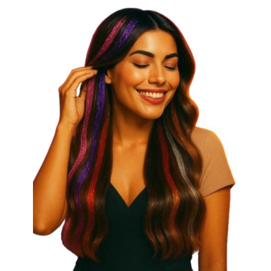 Extensiones de Pelo con Brillos - Fiestas Guirca