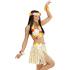 Falda larga hawaiana con top y accesorios.