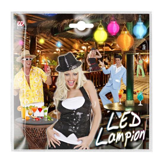 Farolillo de Tela Azul con Luces Led Blancas 15cms