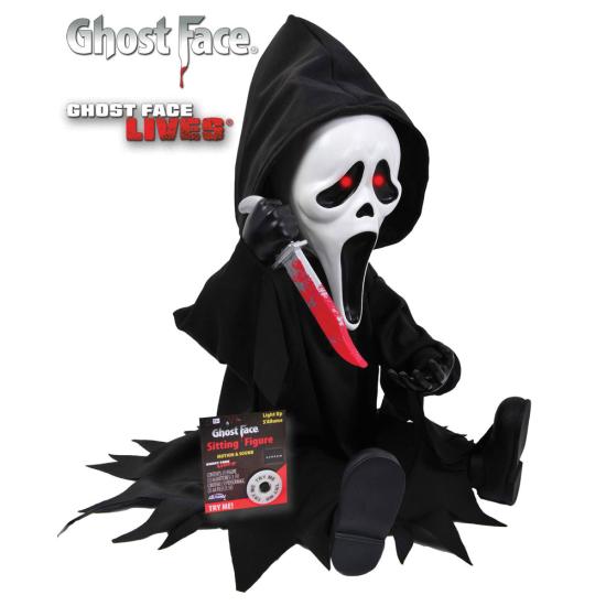 Ghost Face Motion Figura Animada, 11 Pulgadas, Negro