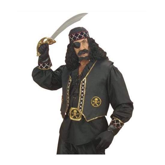 Guantes negros de Pirata sÍmil piel