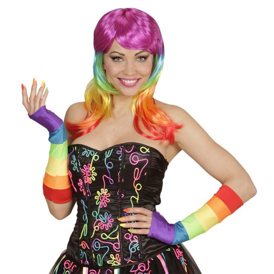 Guantes sin dedos Arcoíris 33 cms