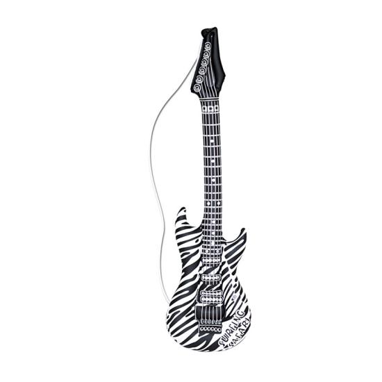 Guitarra hinchable zebra negra y blanca  107 cm C-1
