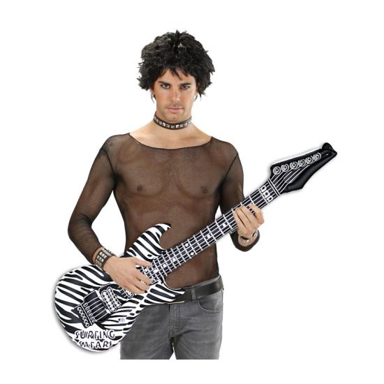 Guitarra hinchable zebra negra y blanca  107 cm C-1