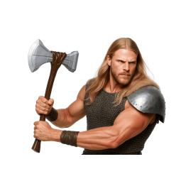 Hacha Vikinga de 61 cm - Accesorio de Fantasía para Disfraces Épicos