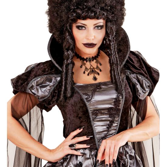 "ANILLO GEMA NEGRA GÓTICA"