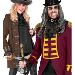 Jabot con gema y muñequeras de encaje – complemento para disfraces