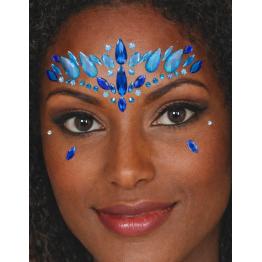 Joyas Faciales Adhesivas Azules | Fantasía