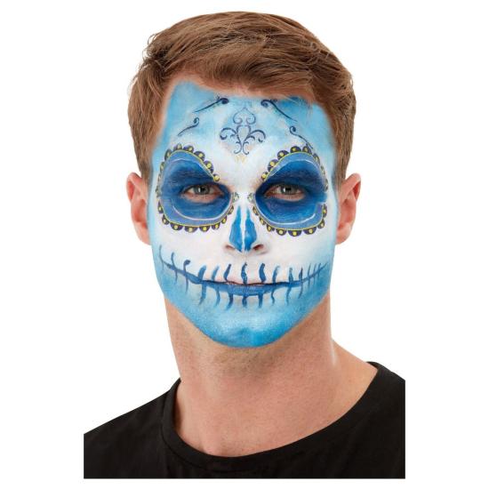 Maquillaje día de los Muertos Azul