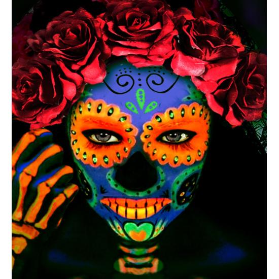 Maquillaje Naranja Fluorescente en Bote 30ml