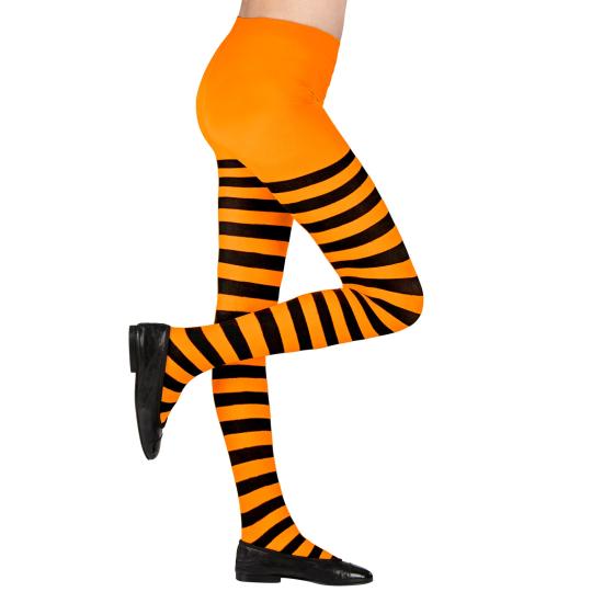 Medias a rayas Naranjas y Negras.