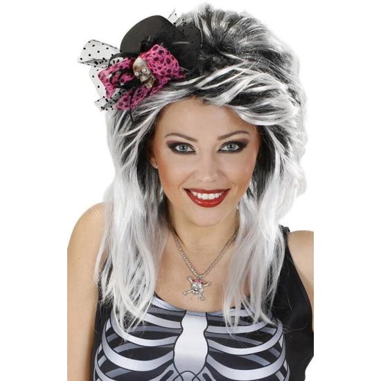 Mini Sombrero con Calavera y Lazo