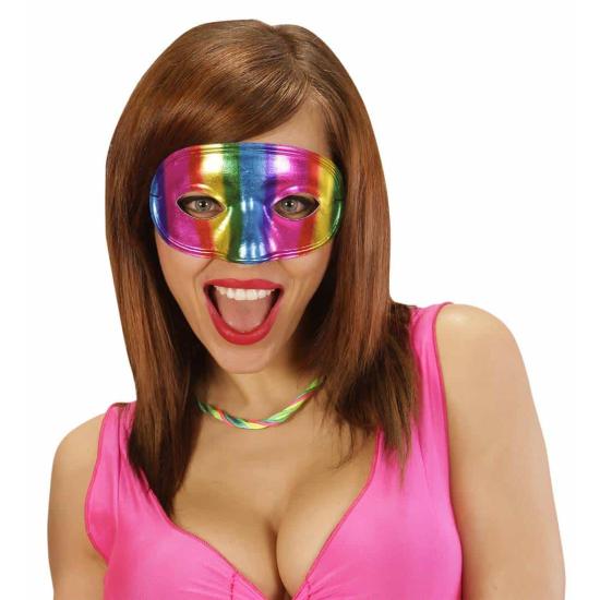 Antifaz Arcoíris Metalizada Unisex.