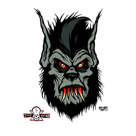 Máscara de hombre lobo infernal adultos