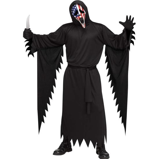 Máscara Ghost Face Patriótica – Terror Clásico con Estilo Americano