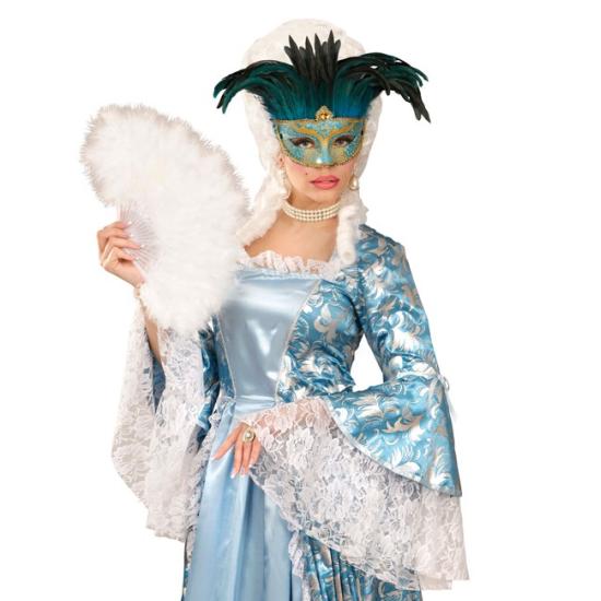 Máscara veneciana con plumas