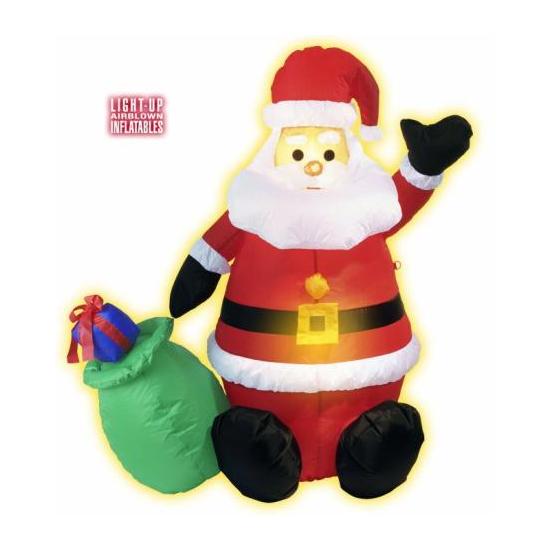 Papá Noel hinchable con luz 122 cm - uso interiores