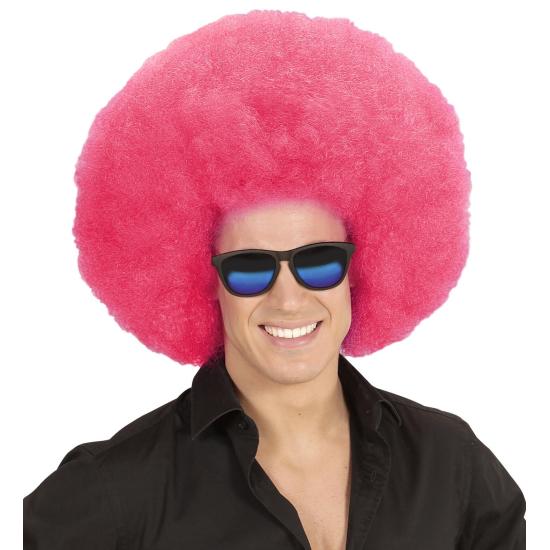 Peluca Afro Sobredimensionada color Rosa