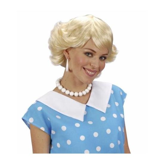 Peluca de los años 50 Rubia corta