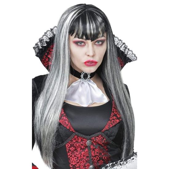 Peluca de Vampira Negra y Blanca