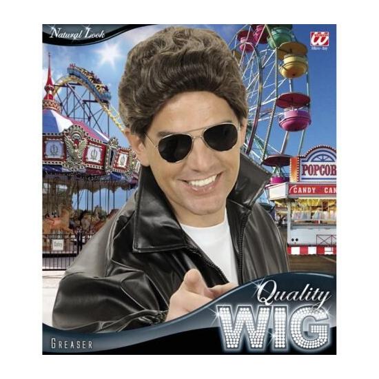 Peluca Grease Castaña Chico Malo