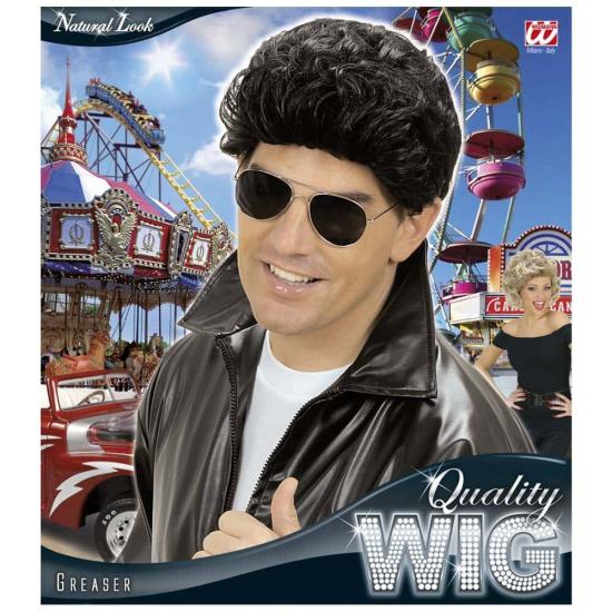 Peluca Grease Negra de Chico Malo