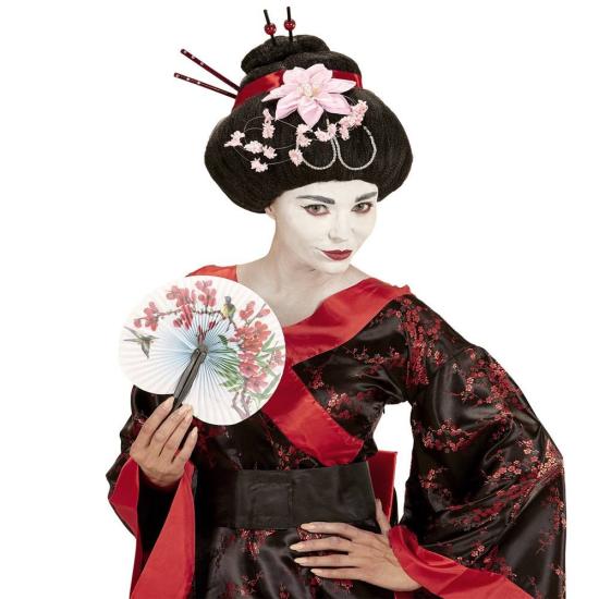 Peluca disfraces Geisha lujo.