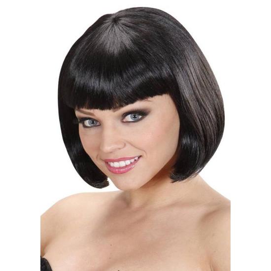 Peluca para disfraz Cabaret Negra