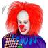 Peluca Payaso Calvo con Pelo Rojo - Disfraz de Circo y Payaso de Terror