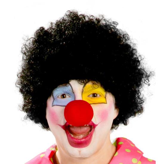 Peluca rizos negra para disfraces