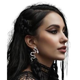 Pendientes Serpiente Plata 6 cm