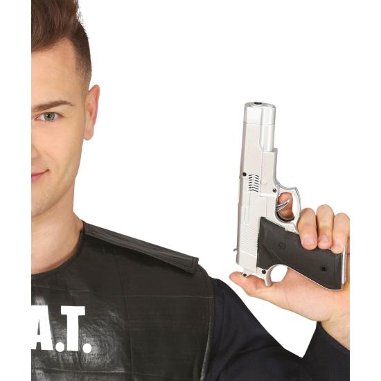 Pistola Disfraz Gris de 22 cms