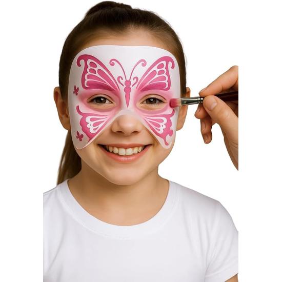 Plantillas de Maquillaje (5x13.5cm) – Set de Stencils para Pintura Facial y Corporal