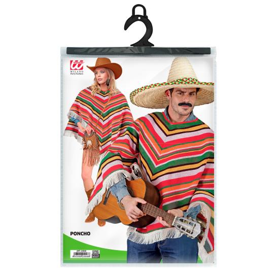 Poncho Mexicano de Algodón para Disfraz Unisex Tallla única