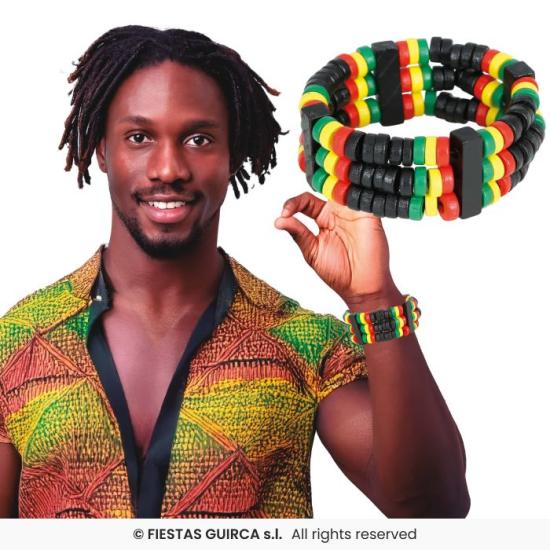 Pulsera Rasta Multicolor - Accesorio de Fiesta y Carnaval