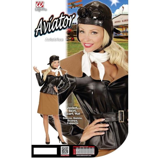 Disfraz  Aviadora Retro Lujo adulta