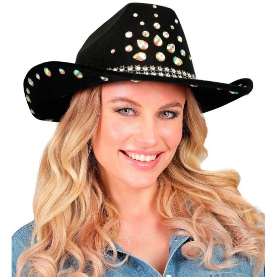 Sombrero Cowboy con Brillantes para Fiesta o Disfraz – Adulto Unisex
