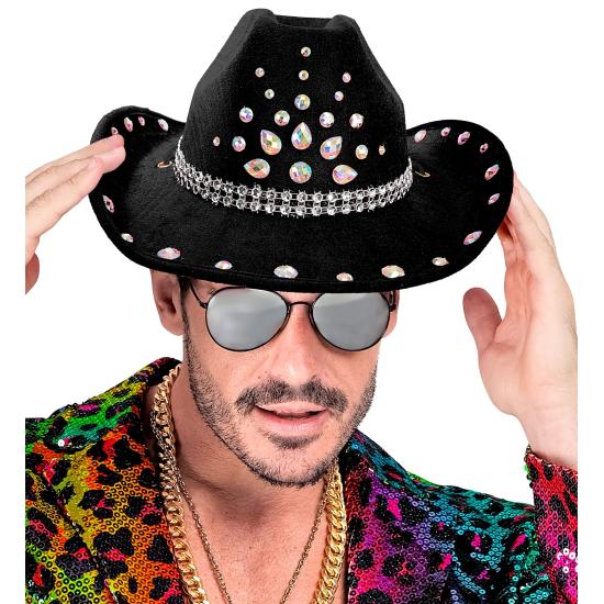 Sombrero Cowboy con Brillantes para Fiesta o Disfraz – Adulto Unisex