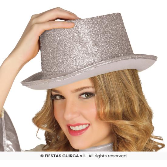 Sombrero de Copa Brillante – Dorado o Plateado (Adulto)