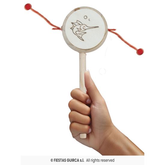 Sonajero Tambor de Madera 20 cm