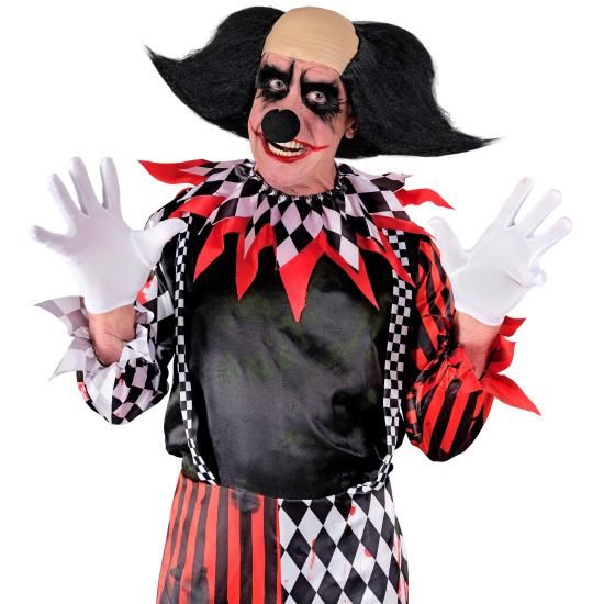 Tocado de Payaso Siniestro con Pelo Negro