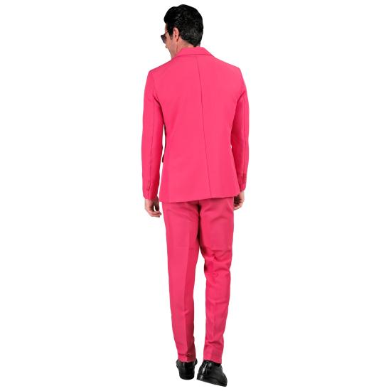 Traje de Color para Hombre, Chaqueta y pantalón, Showman, Disco Fever, Fiesta temática Casino