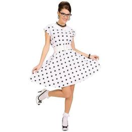 VESTIDO AÑOS 50 BLANCO